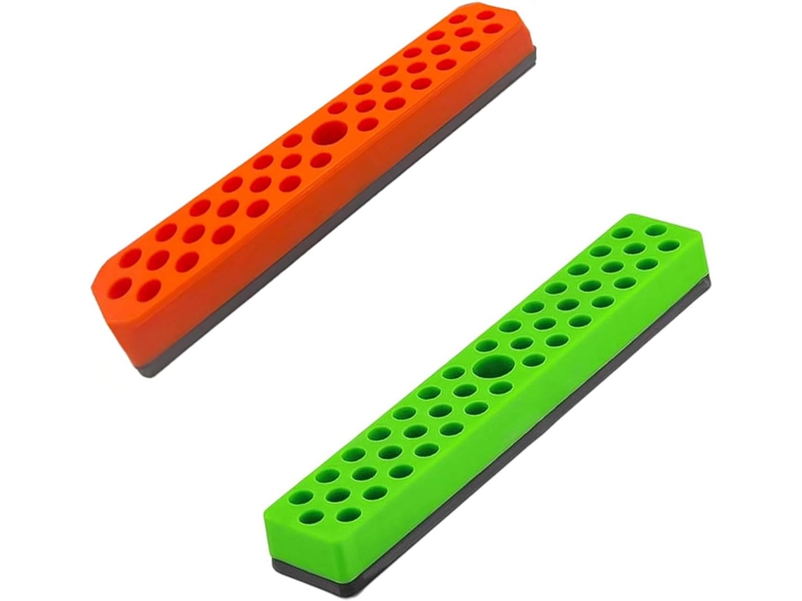 Conjunto De 2 Suportes Para Bits Chave Fenda Hexagonal 1/4", Rack