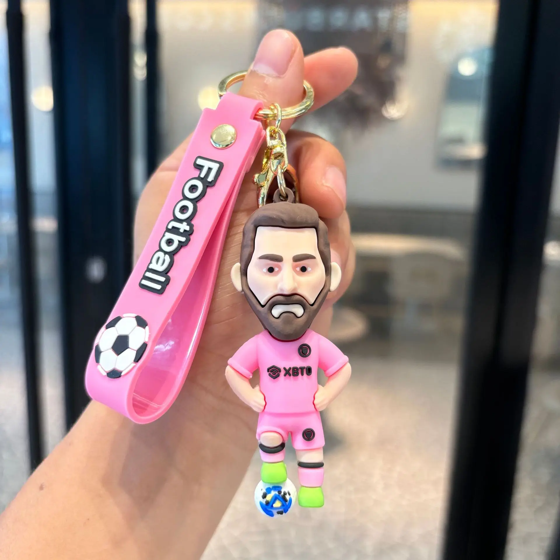 Miniaturas de Estrelas do Futebol em Estilo Desenho Animado, Chaveiros, Pingentes para Mochilas. MDUG