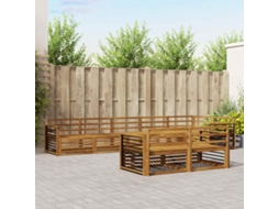 Vidaxl Conjunto De Sofás Para Exterior 8 Pcs Natural