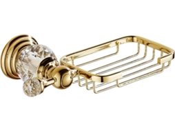 Porta Papel Higiênico De Cristal, Para Parede, Requintado Design Moderno Em Dourado, Ideal Para Banheiro E Cozinha