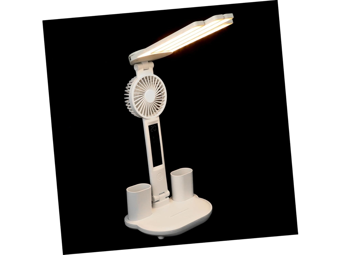 Luminária de Mesa Led com Ventilador e Organizador de Luz de Leitura com Intensidade Regulável SFUSHOS