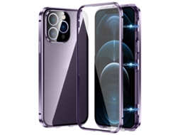 Capa De Vidro Temperado Hd Para Iphone 12 Pro Max - Fecho Magnético Duplo