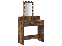 Conjunto 1 Mesa De Vestir Vidaxl Castanho Derivados De Madeira (79 X 41 X 140 Cm)