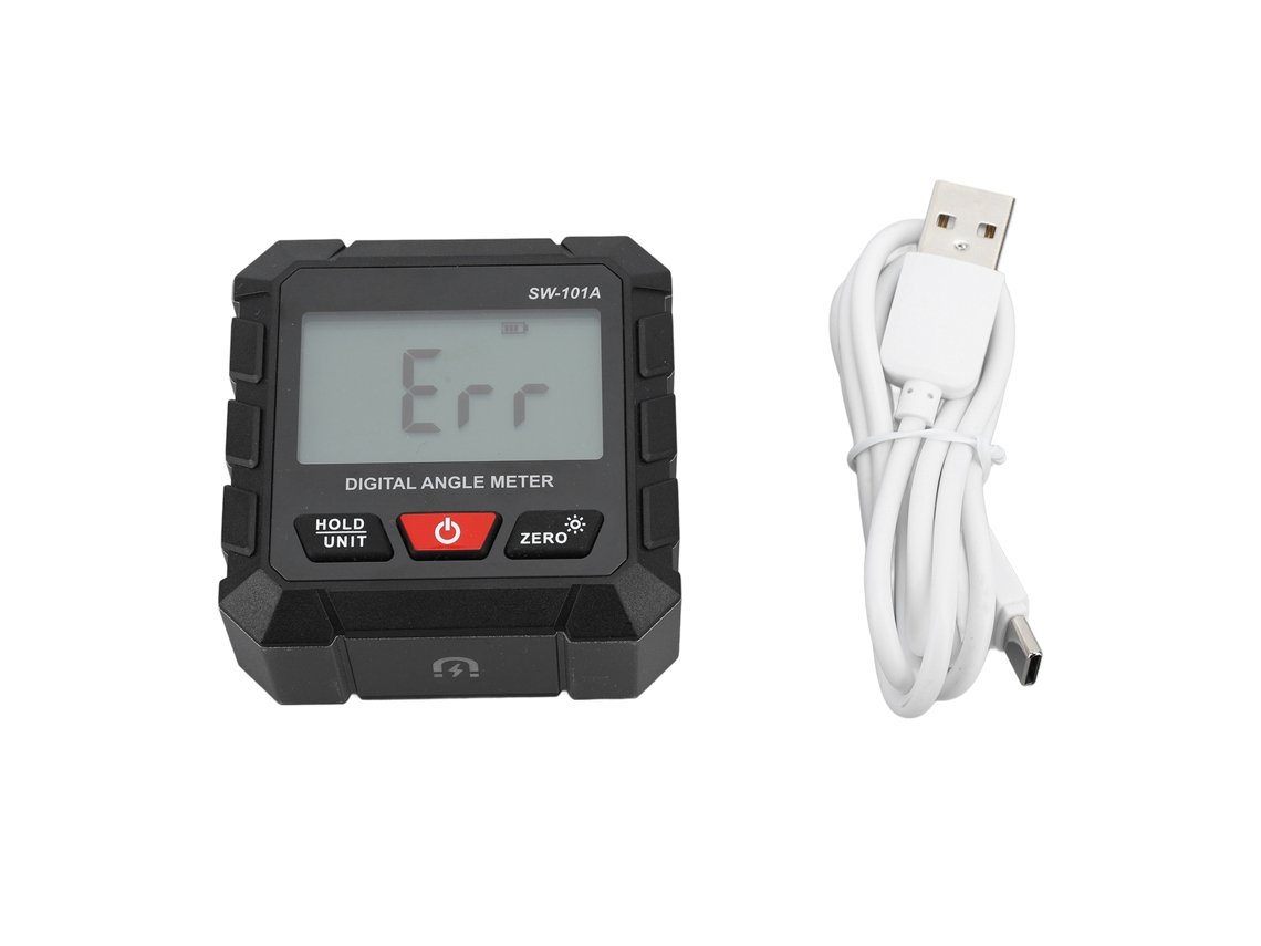 Ferramenta De Medição De Ângulos Digital 4x90º Magnética Com Tela Auto Invertível Para Carpintaria E Manutenção