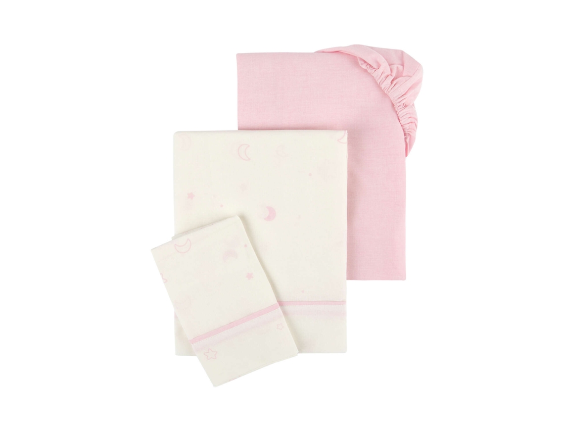 Conjunto 2 Lençóis Estrelas Rosa HAPPY BEAR 1 un