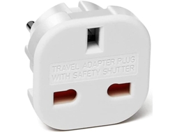 Adaptador Do Reino Unido Para Tomada De Viagem Tipo G Modelo Europeu 2 Pinos C E F Branco