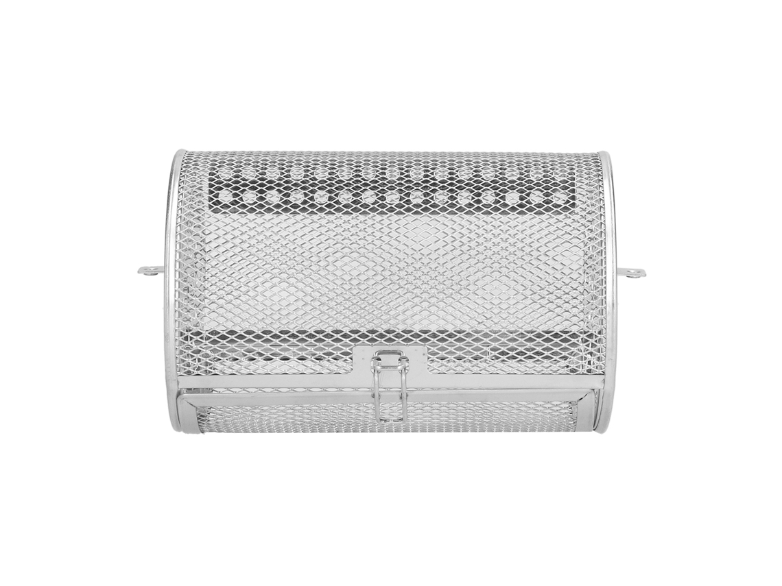 Cesta Rotativa 360° para Fritadeira e Forno em Aço Inoxidável 12x12x18cm