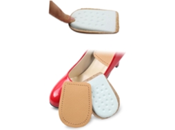 Calcanhares Acolchoados Em Couro Amarelo E Látex, Tamanho G Para Sapatos