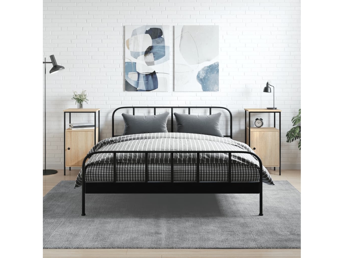 Vidaxl Mesas Cabeceira 2pcs 41x31x80 Cm Deriv. Madeira Carvalho Sonoma