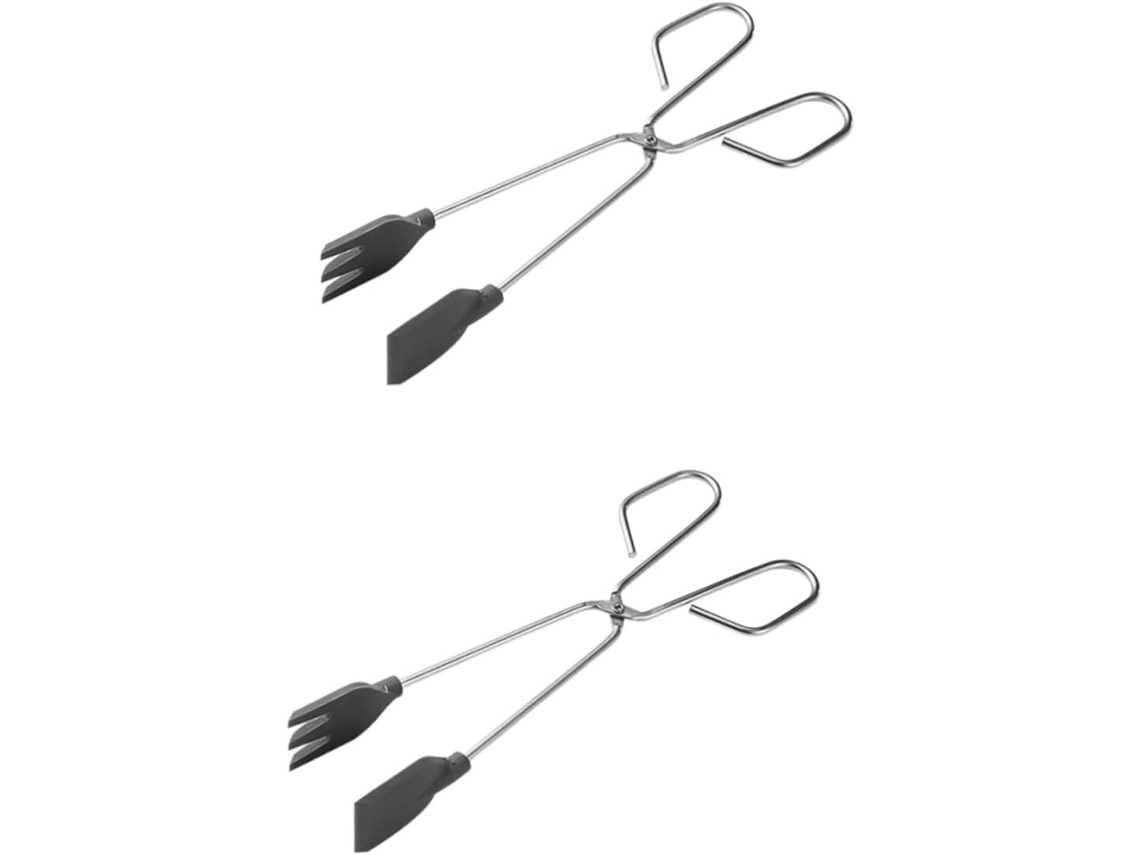 Pinça Para Bolos Popetpop De Aço, 2 Peças, Utensílio De Cozinha Para Churrasco, Bifes E Doces, Prática E Ergonômica Para