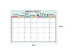 Calendário Magnético Apagável a Seco Calendário Vertical para Geladeira Calendário Mensal para Geladeira Quadro Branco Verde