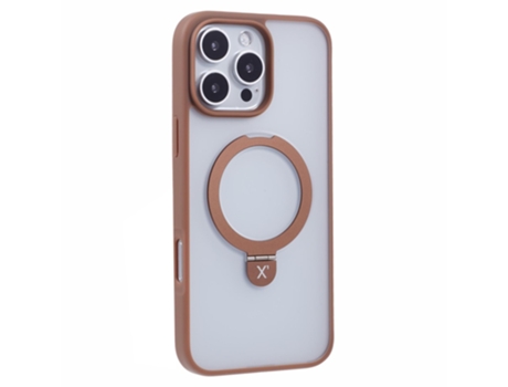 X-level Capa Em Tpu Magnético Com Suporte Para Apple Iphone 16 Pro Max - Ouro Titânio