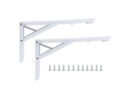 2 pcs suporte de parede prateleira triangular dobrável de metal resistente | S/MARCA