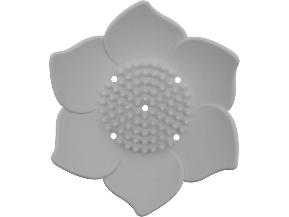 Saboneteira de silicone flexível 2026, suporte antiderrapante para sabonete no banheiro e na cozinha, seca o sabonete rapidamente (cinza, pacote com 2 unidades)