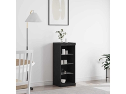 Vidaxl Aparador Led Carvalho Preto 41 X 37 X 100 Cm
