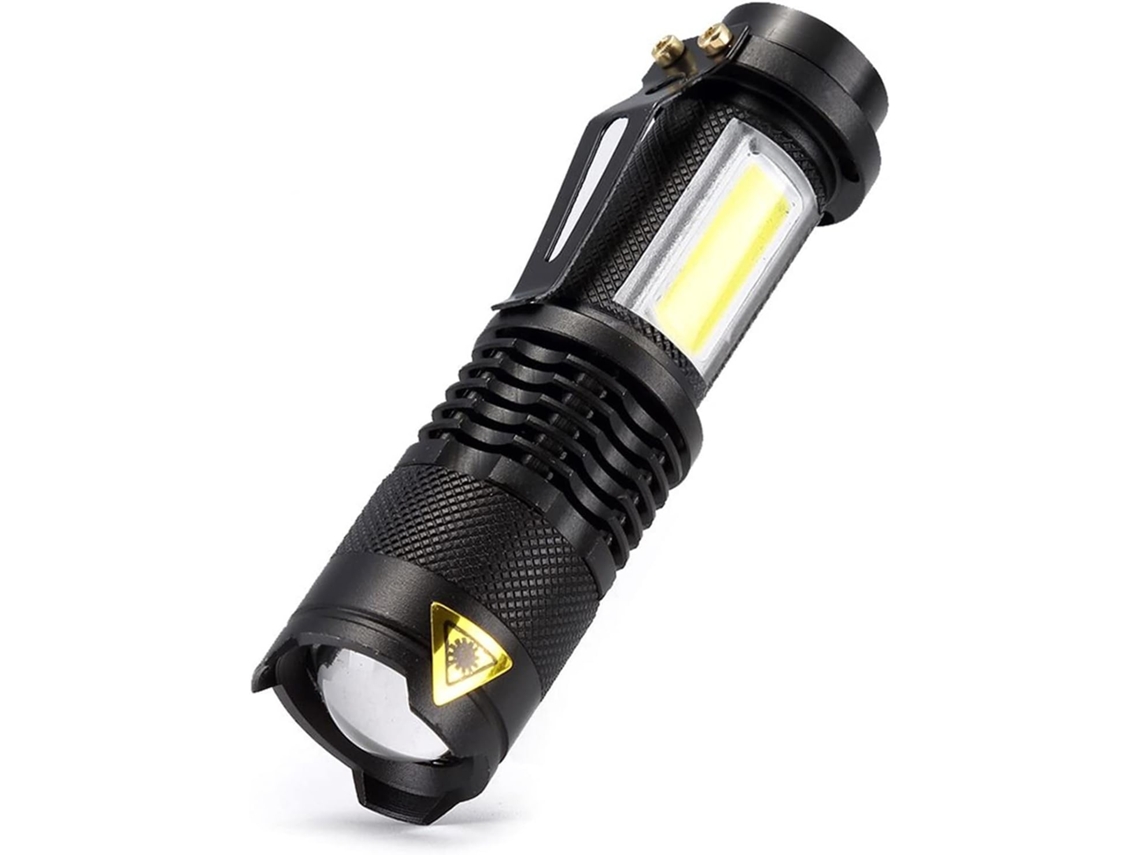 Lanterna Multifuncional Para Camping, Mini Led Com Foco Ajustável E