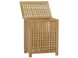 Laundry Basket, Laundry Baskets Vidaxl Marrom Madeira (50 X 35 X 60 Cm)