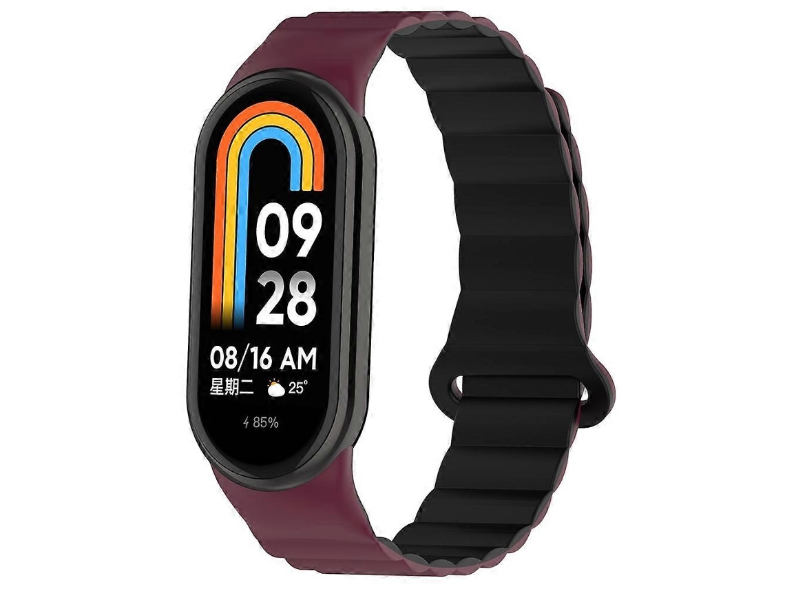 Pulseira Magnética De Silicone Bicolor Para Xiaomi Smart Band 9/8
