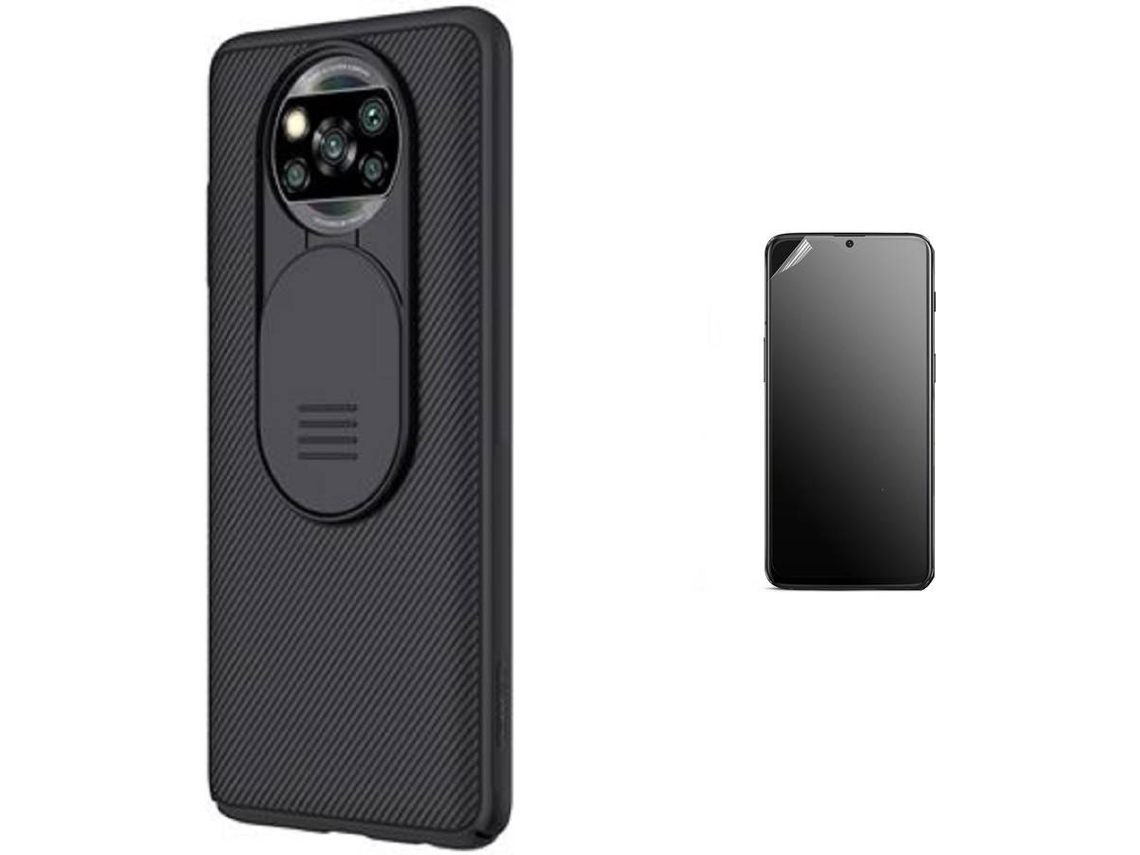 Kit Capa e Película Xiaomi Poco X3 Pro Ultimatte Nillkin Camshield Preto