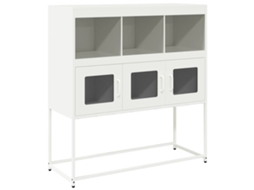 Aparador 100,5x39x107 Cm Aço Laminado a Frio Branco MAISON EXCLUSIVE