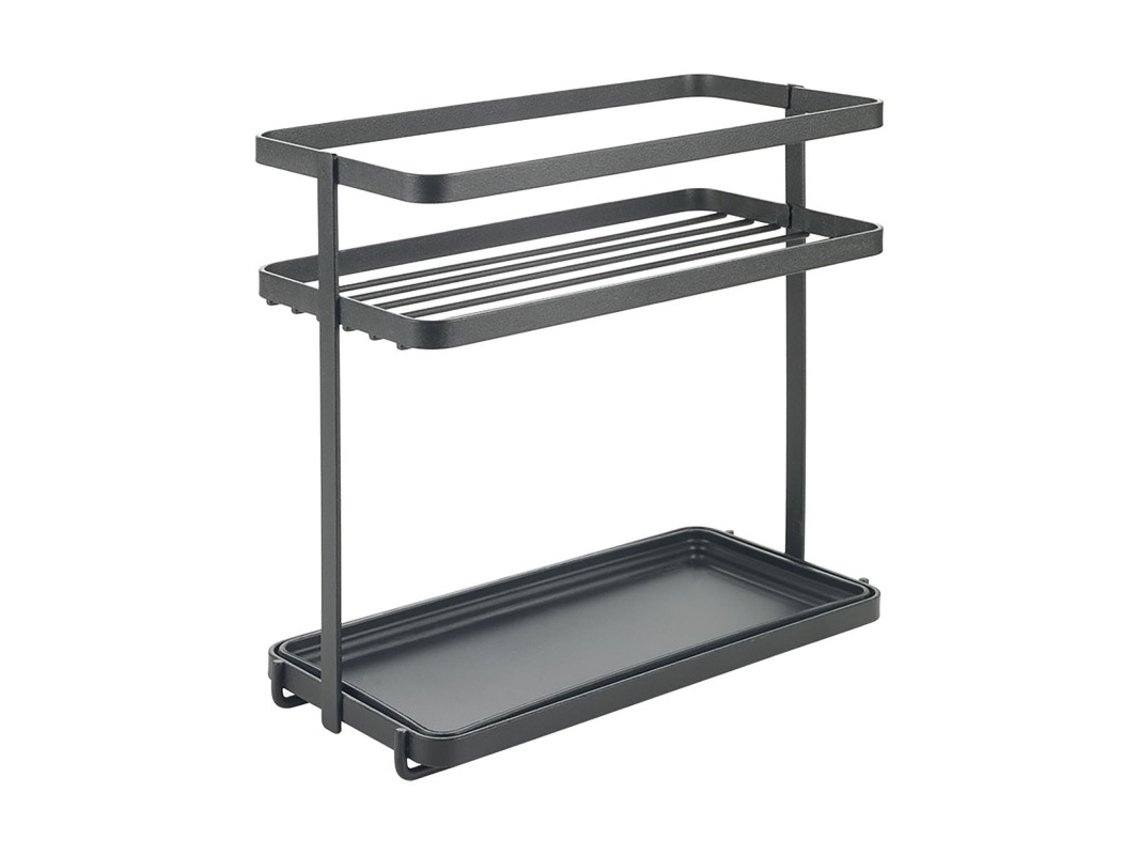 Suporte para especiarias Metaltex Metaltex Tokyo Lava 2 suportes. Acabamento Táctil Therm. Cor preta