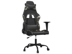 Conjunto 1 Cadeira De Gaming Vidaxl Verde Couro Sintético (66 X 56 X 131 Cm)