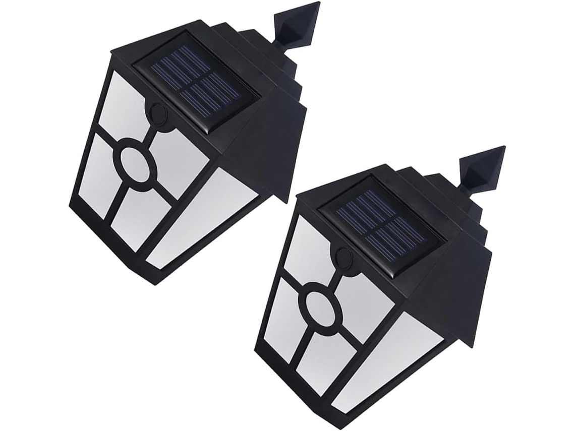 Luminária de Parede Solar Hexagonal de 2 Peças, Iluminação Decorativa Externa para Corredor, Jardim, Parque e Pátio. SFUSHOS