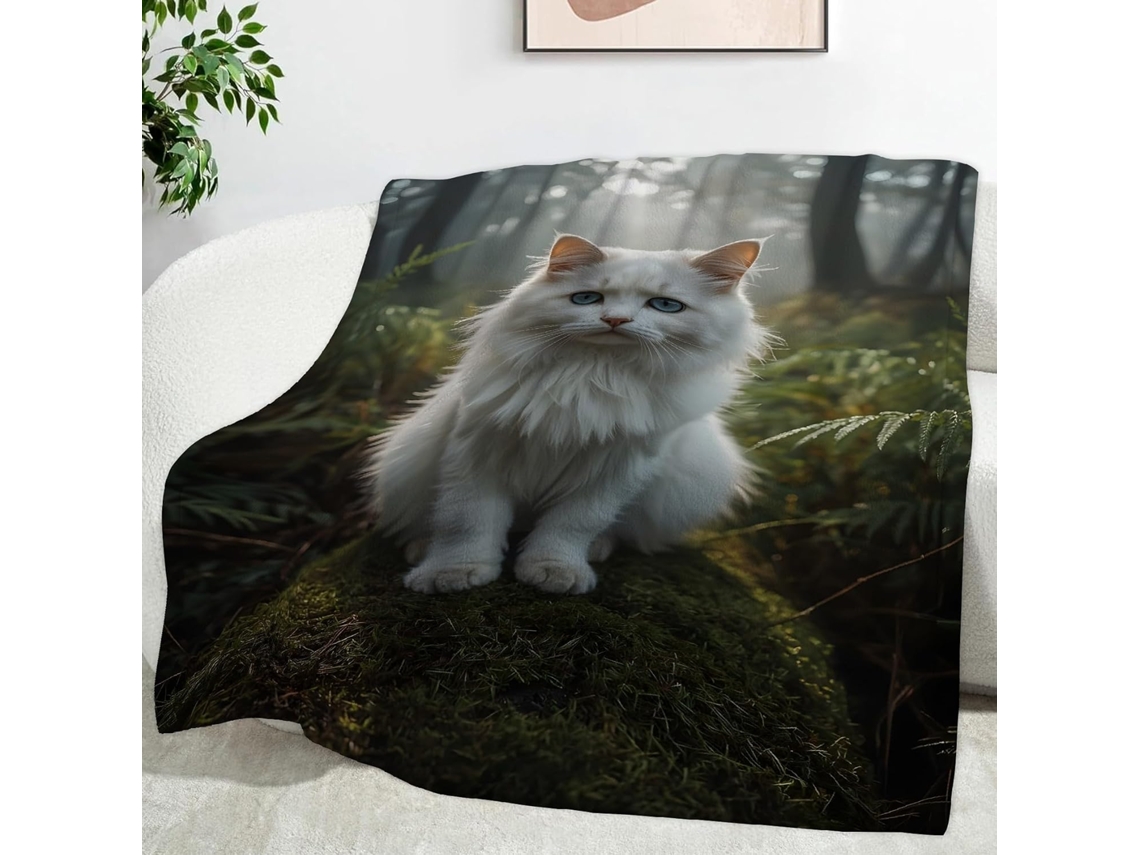 Manta para Gatos Forest Blanket 150x200 Cm Multifuncional Macia e Aconchegante em Flanela Cama Cobertor Cochil