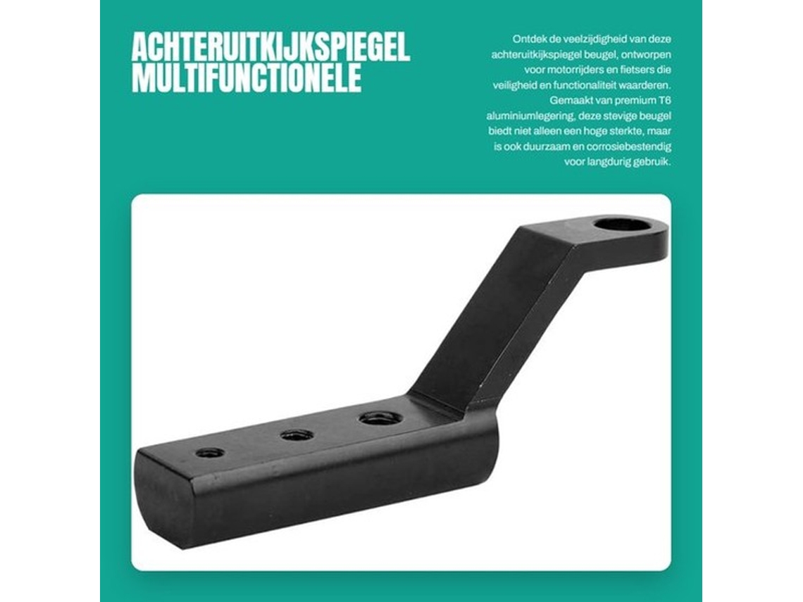 Achteruitkijkspiegel Beugel Multifuncional - Stuurhouder T6 - Legering De Alumínio - Resistente À Corrosão - Formato Compacto - Universal Para Motocic