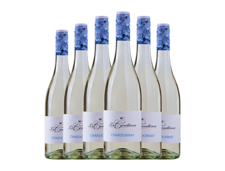 Vinho branco LE CONTESSE Chardonnay Marca Trevigiana (0.75 L - 6 Unidades)