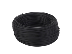 Arame de aço galvanizado de 0,45 mm com revestimento em PVC para reforço de concreto externo, 100 m, preto.