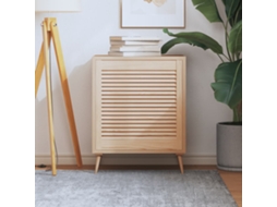 Vidaxl Porta De Armário Com Design De Persiana Pinho Maciço