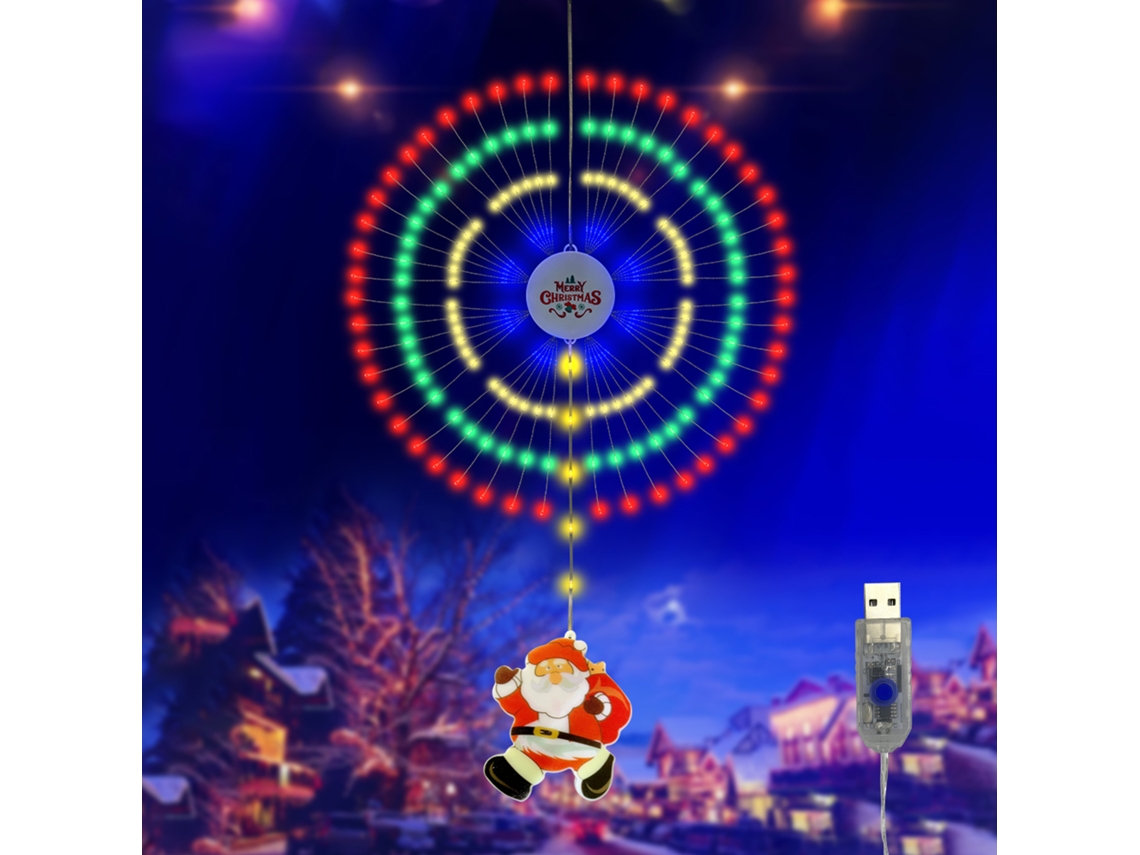 2026 luzes de Natal em Forma de Fogo Artificial Multicolor Ip65 Impermeável 8 Modos de Iluminação