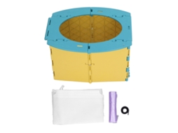 Primerox banheiro Portátil para Bebê Pp Dobrável Toddler Potty Viagem Camping Azul Amarelo