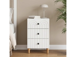 Vidaxl Armário De Cabeceira Com Gaveta Branco 43x 41 X 66,5 Cm