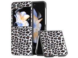 Capa De Celular Com Moldura Preta E Cobertura Total De Leopardo