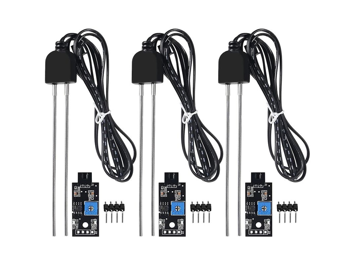 Conjunto Com 3 Sensores De Umidade Do Solo, Sonda Resistente À Corrosão E Módulo Saída Sinal Analógico Digital Para Jardinagem Aut Aquaforge