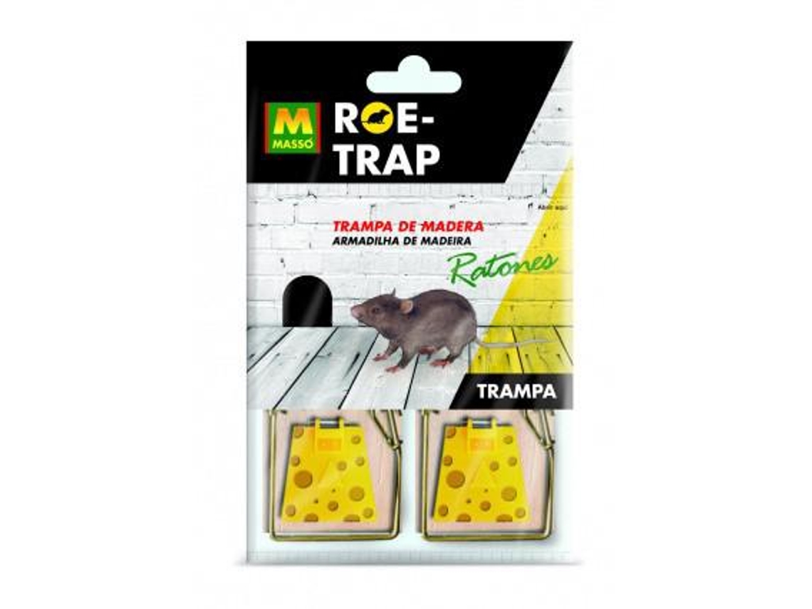 Ratoeira Masso de Madeira para Ratos 2 Unidades