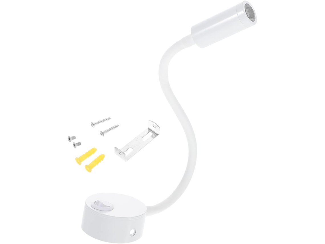 Luminária De Cabeceira Led Com Mangueira Flexível, Luz Noturna Branca