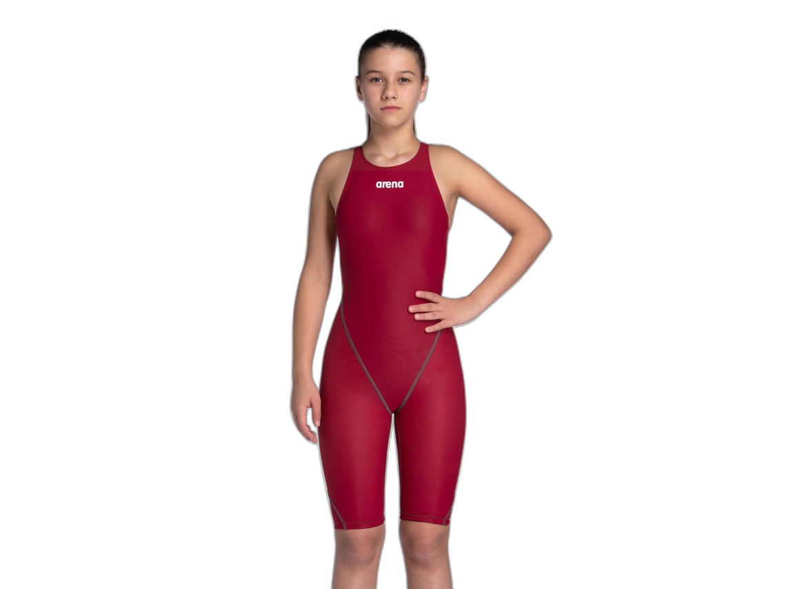 Fato de Banho de Menina para Natação ARENA Powerskin St Next Vermelho (6/7 anos)