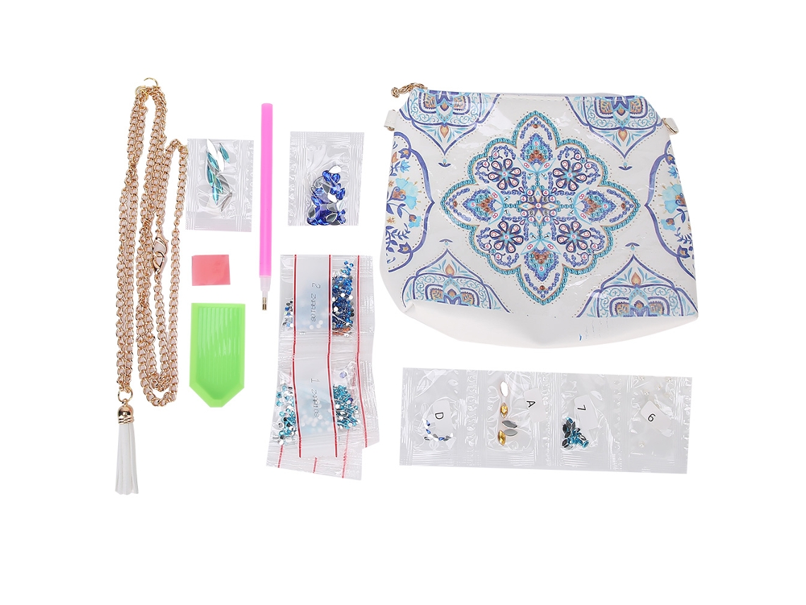 Kit De Bordado De Diamantes Para Bolsa Cruzada Diy Mandala, Bolsa De Mano Artística Para Mujer E Menina