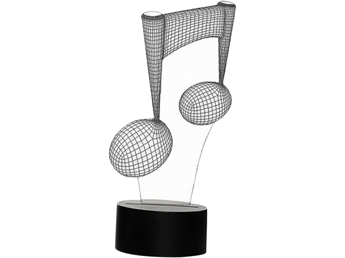 Conjunto De Luminária Noturna Led Colorida Com Ilusão De Notas Musicais, Lâmpada Decorativa Sensív Gokoco