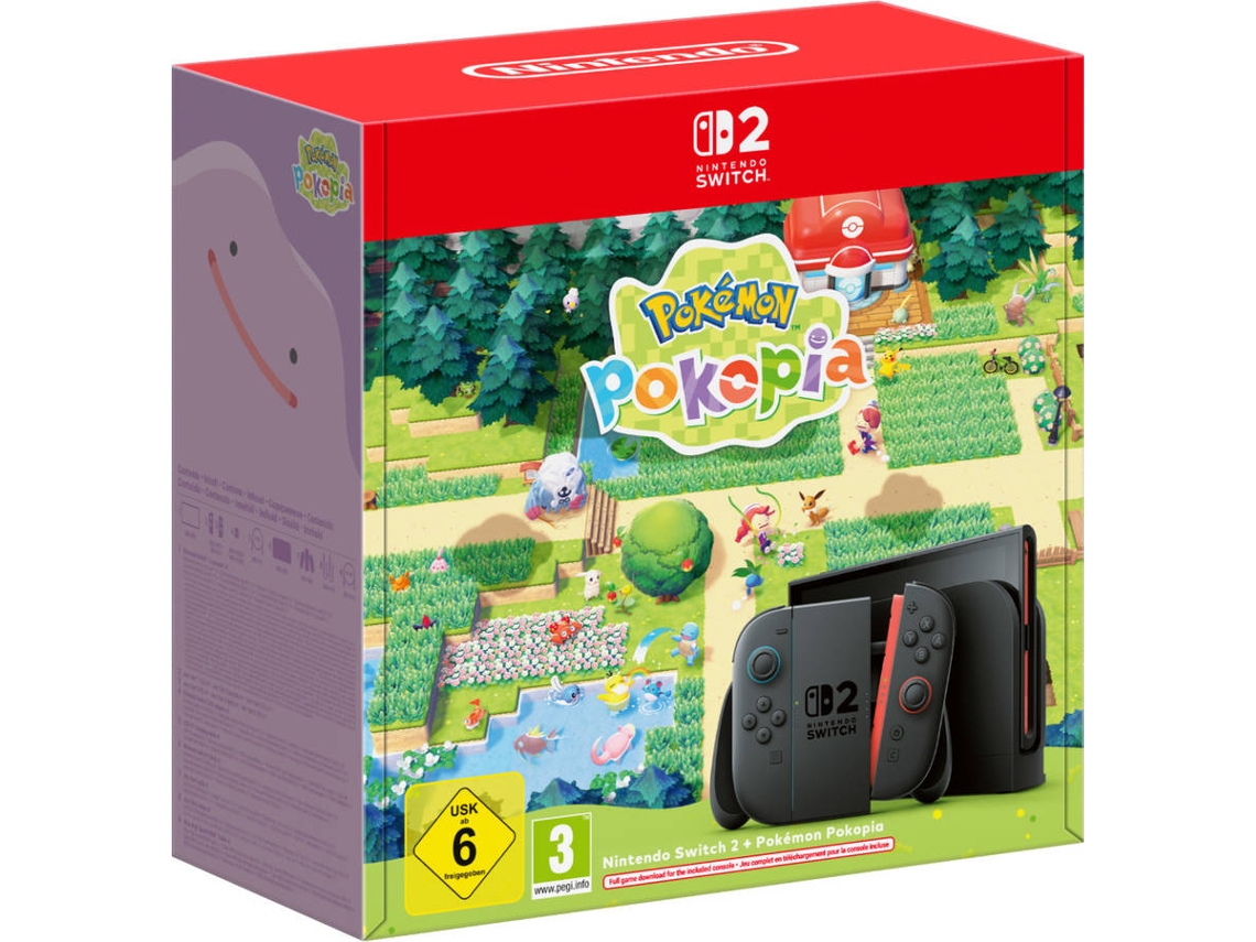 Pré-venda Consola Nintendo Switch 2 + Jogo Pokémon Pokopia (Código de Descarga na Caixa)