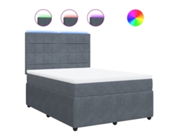 Box Spring Bed, Box Spring Beds Vidaxl Cinzeto Veludo (140 X 190 Cm)