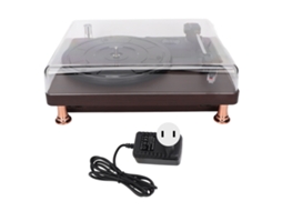 Caixa de Som Bluetooth com tocador de discos de vinil, protetor contra poeira e portável EOOCOO