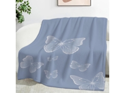 Manta Borboleta Inseto 180x200 Cm Multifuncional Macia e Aconchegante em Flanela para Cama Escritório Cochilo