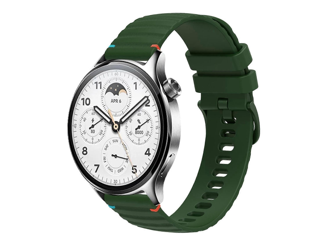 Pulseira De Silicone De 22 Mm Com Costura Ondulada Em Pontos.