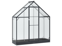 Conjunto 1 Estufa De Jardim Vidaxl Antracite Alumínio (183,5 X 63,5 X 207 Cm)