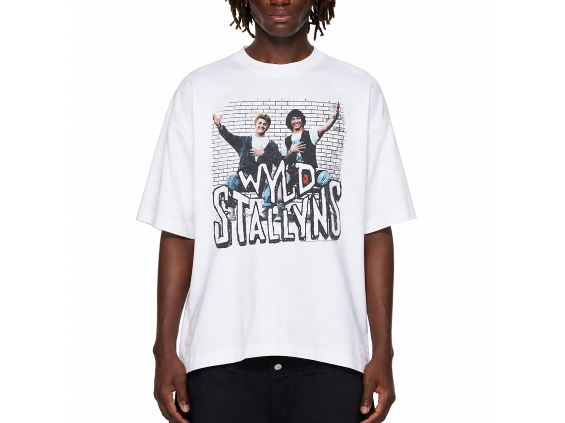 Rockinstone Bill And Ted Sketchy Stallyns White Adult T-shirt Size:xl