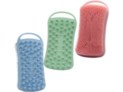 Lurelia Pack De 3 Escovas De Silicone Para Costas E Corpo, Silicone Macio, Dupla Face E Massagem Suave, Uso Diário Confortável